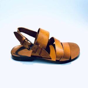 Fratino sandal for men in brown handmade leather