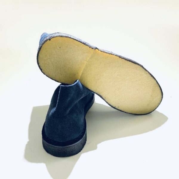 Ankle boots for men and women blue eco-friendly leather handmade