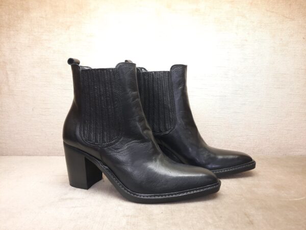 Texan handmade black leather made in Italy