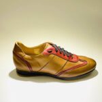 Men's low sneakers leather color leather rubber sole made in Italy